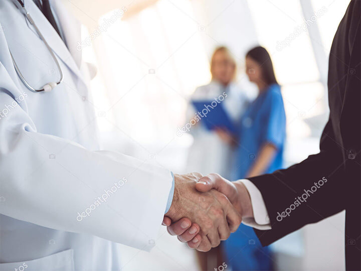 Depositphotos 142822135 Stock Photo Doctor And Businessman